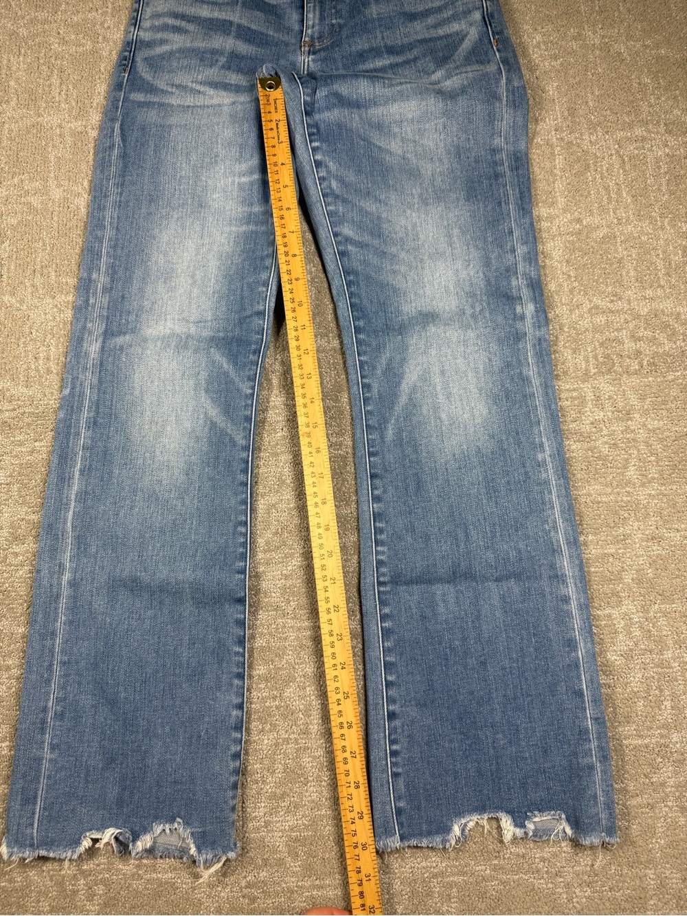 Lucky Brand Slim Boot Straight leg Raw Hem Jean Women Size 6/28 - Picture 6 of 7